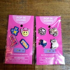Set Of 2 Kids Silicone Pencil Case Charms Accessories Set - Multicolor
